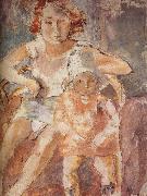 Jules Pascin Younger mother with child France oil painting artist